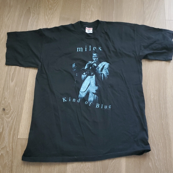 Vintage Miles Davis Kind Of Blue XL Shirt Made In The USA Jazz Funk BLACK - Picture 1 of 7